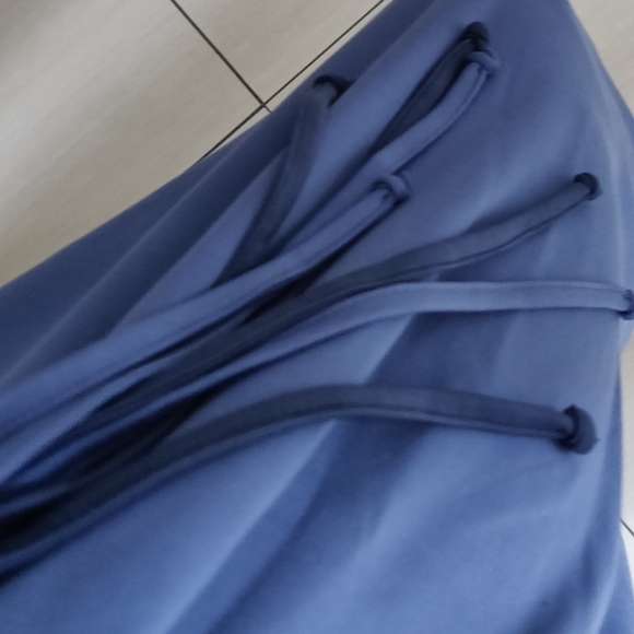 Two Blue Tones Maxi Dress with belt - Picture 5 of 8